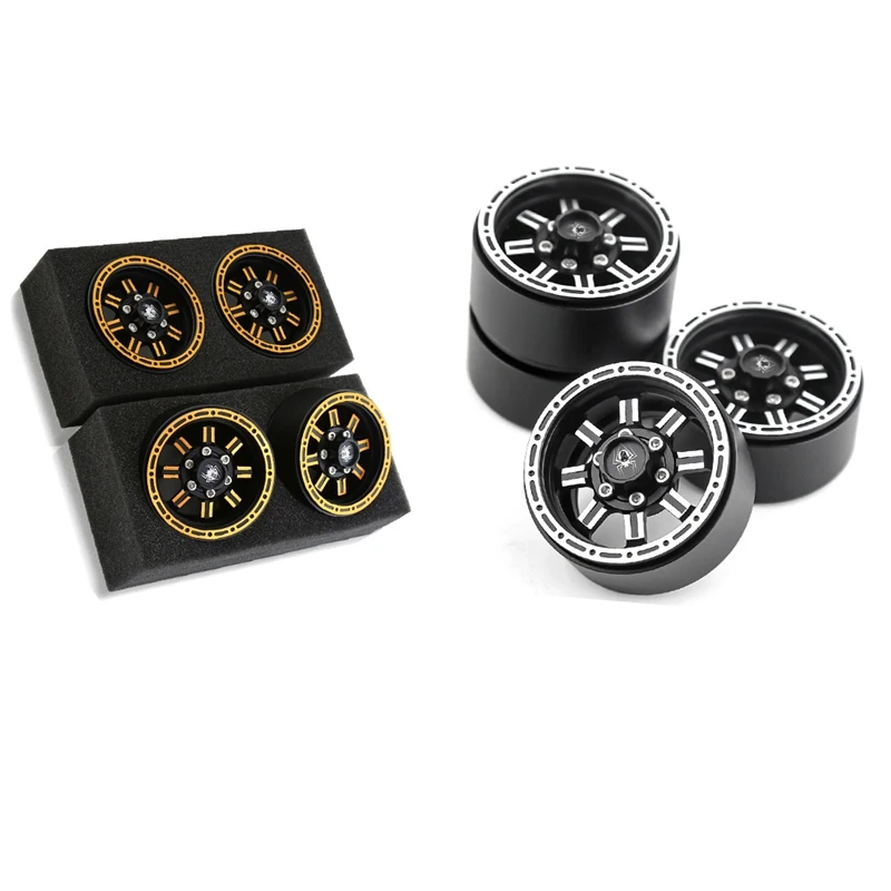 

4PCS Metal Beadlock 1.9 Wheel Rim Wheel Hub For 1/10 RC Crawler Car Traxxas TRX4 RC4WD D90 Axial SCX10 90046 AXI03007