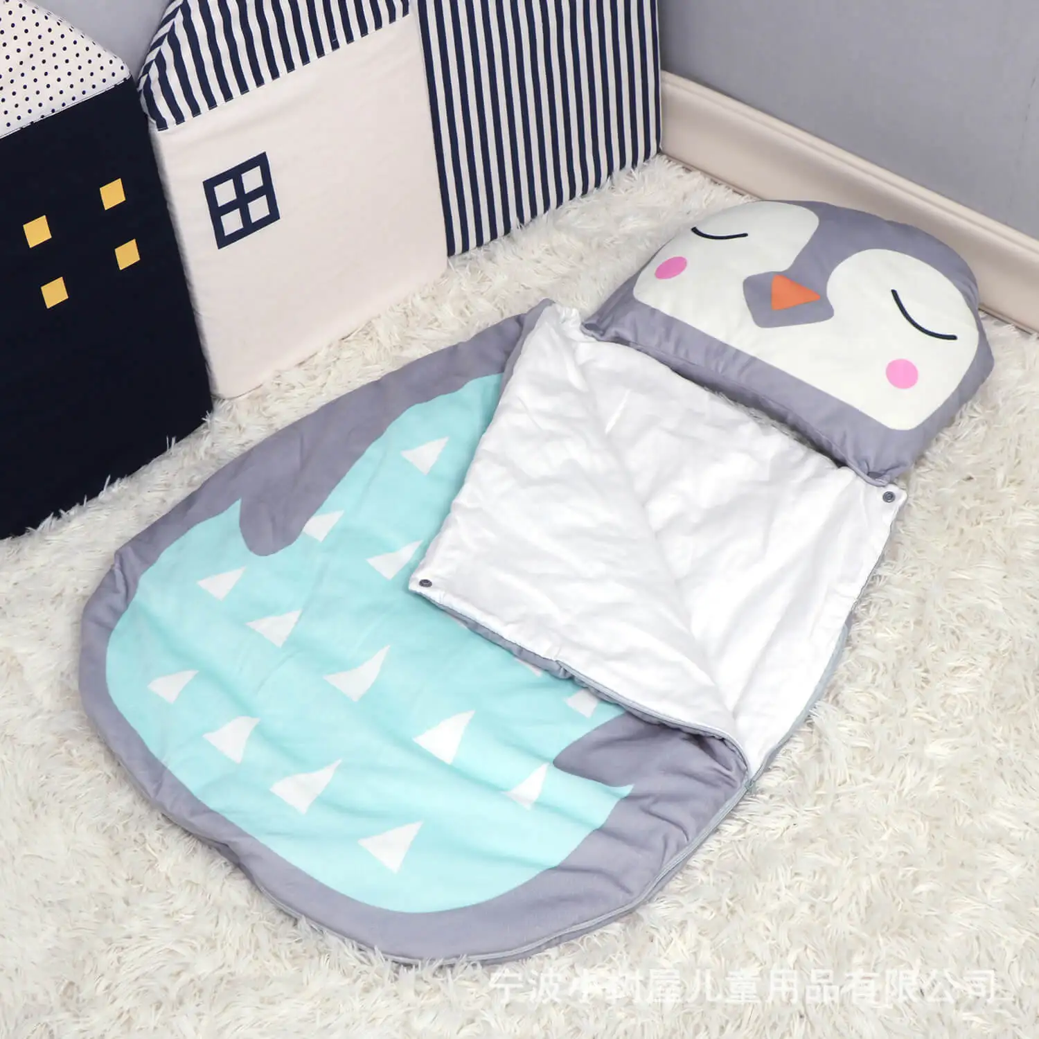 

Baby Sleeping Bag Animal Penguin Fox Bear Baby Sleeping Bag Baby Leg Split Nail Buckle Anti Kick Cartoon Newborn Swaddling