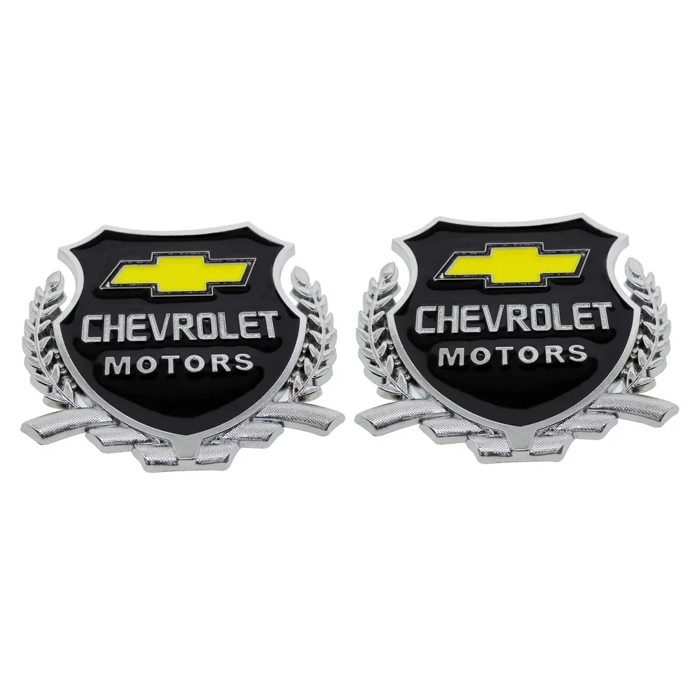 

2 шт., металлическая эмблема на окно автомобиля, наклейка на багажник для Chevrolet AVEO CAPTIVA CRUZE IMPALA LACETTI MALIBU EQUINOx SILVERADO TRAX