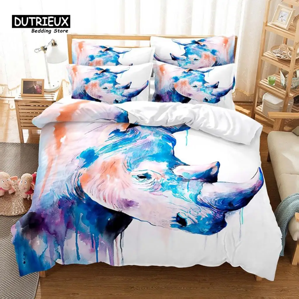 

Cartoon Digital Printing Bedding Set, Duvet Cover, 3D Bedding, Linen, Queen Size, Fashion Design