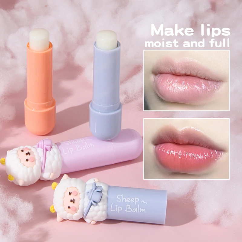 

Cute Lanolin Moisturizing Lip Balm Long Lasting Nourishes Lips Reduce Lip Line Anti Aging Anti-drying Hydration Care Lipstick