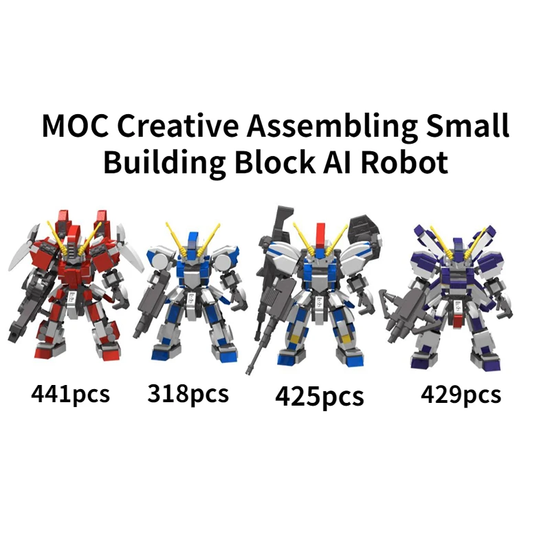 

MOC Creative Assembled Building Blocks Four Styles Assembled Building Blocks Desktop Children Toy Model Ornament Christmas Gift