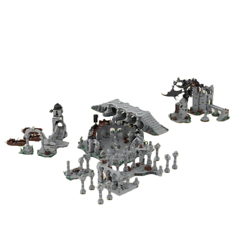 Строительные блоки MOC кольцо серия фильмов руины замка модель архитектуры