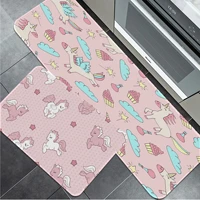 pink unicorn long rugs ins style soft bedroom floor house laundry room mat anti skid alfombra