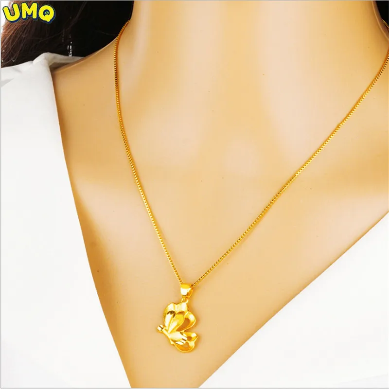 

Вьетнамское золотое ожерелье, Женские Ювелирные изделия из искусственного 24-каратного золота, которые не выцветают в течение длительного в...