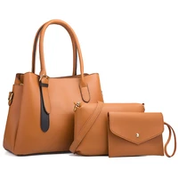 traveasy 2022 classic composite 3 pcs set versatile bag women solid color hard pu leather purses and shoulder bags handbags