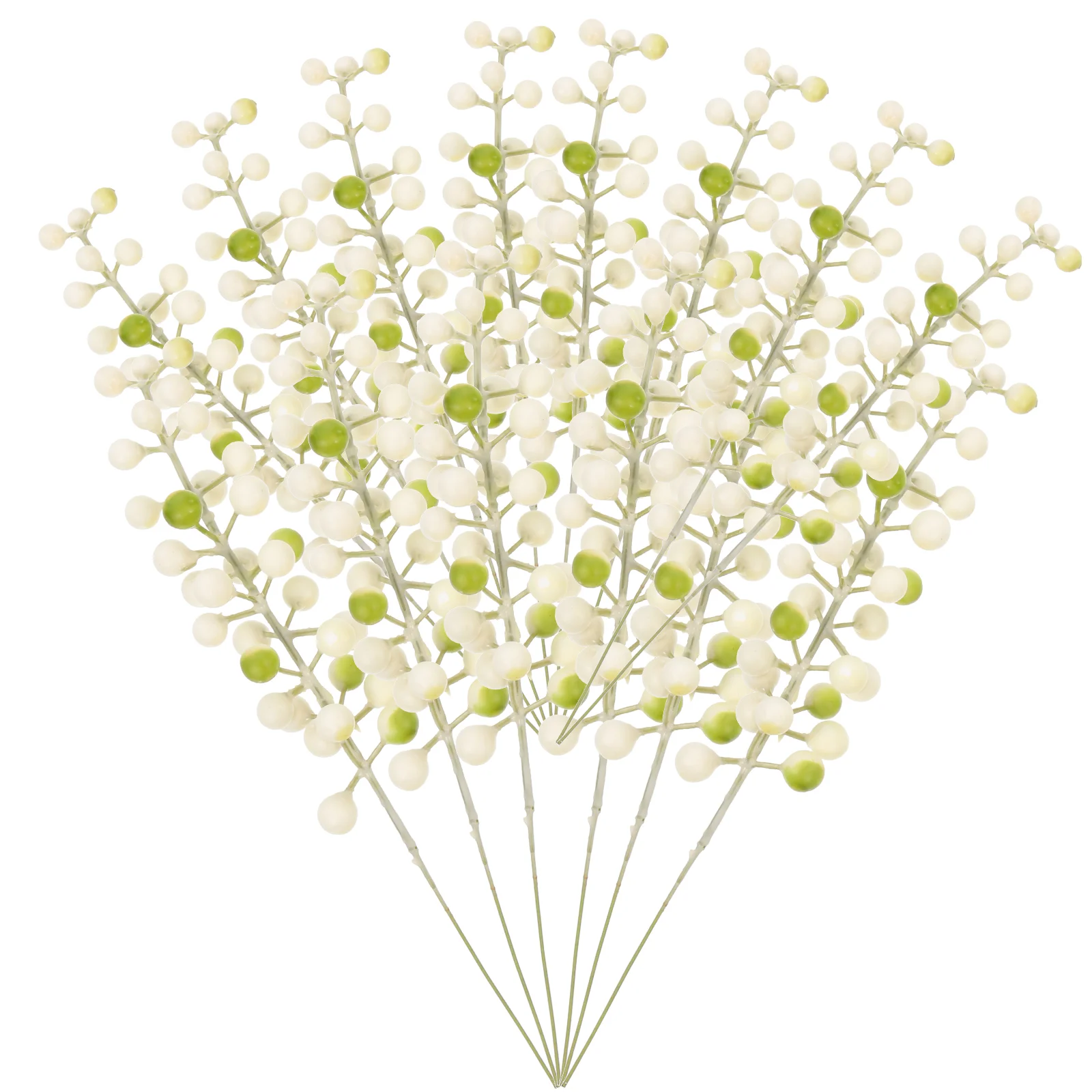 

Berry Christmas Picks Holly Stems Artificial Berries Fake Tree White Stem Twigs Faux Burgundy Cream Realistic Bouquet Branches