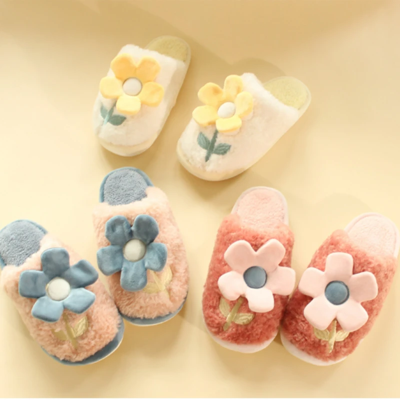 

Новинка, женские осенне-зимние Симпатичные Нескользящие хлопковые тапочки на плоской подошве, домашняя и уличная одежда, плюшевая теплая о...