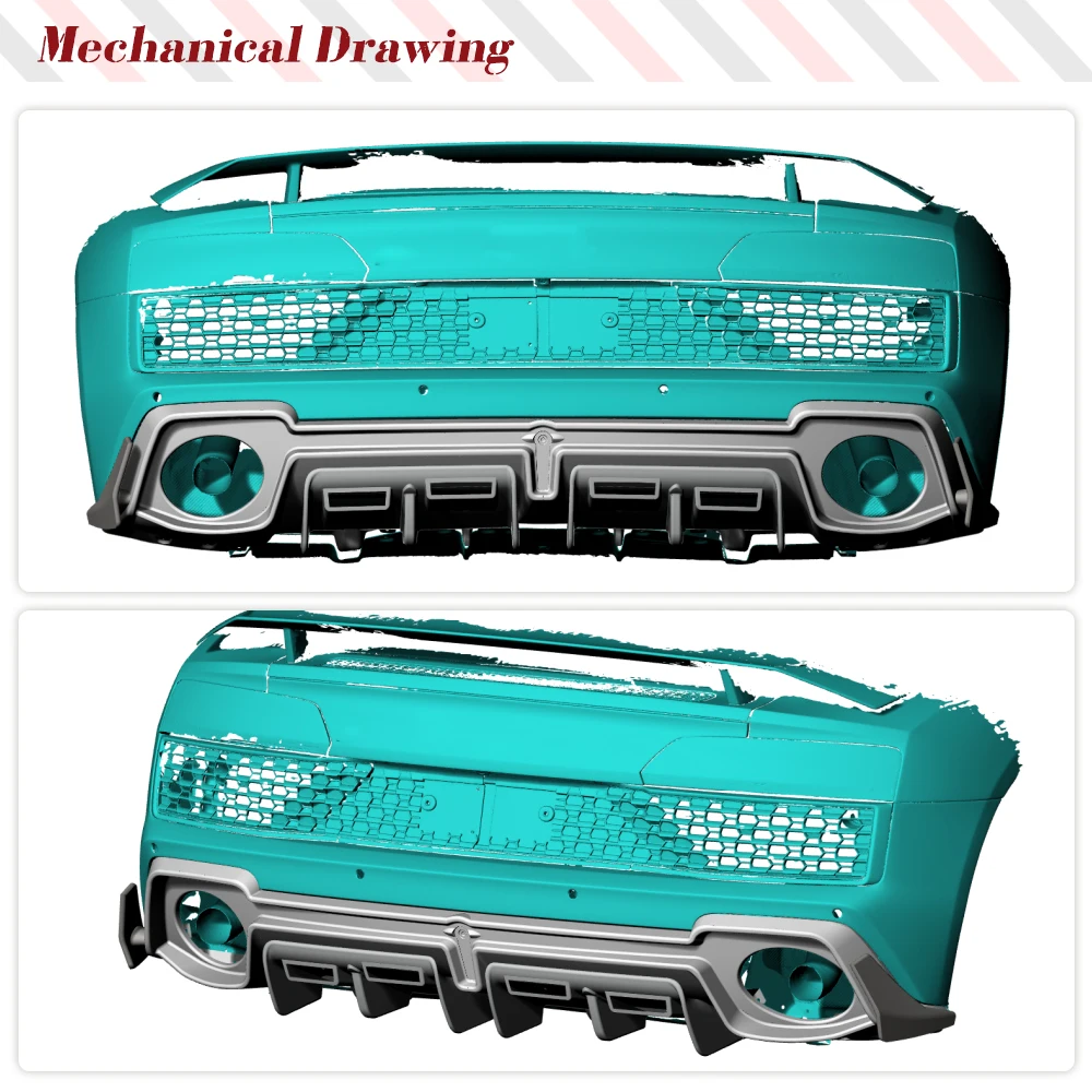 Prepreg сухой углеродный Автомобильный задний бампер диффузор спойлер губа для Audi R8