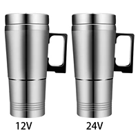 300ml travel kettle stainless steel portable cigarette plug heater bottle pot for coffee milk camping caravan vehivle