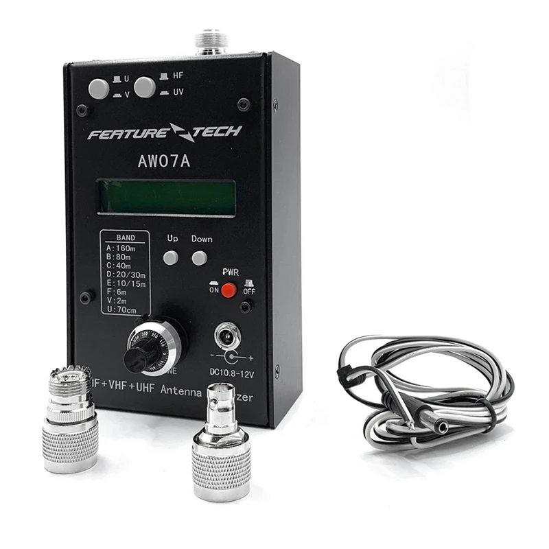 AW07A 1 5-490 МГц анализатор антенн HF/VHF/UHF SWR тестер антенны метр 160M сети