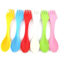1 sets6pcs1set 3 in 1 outdoor camp tableware heat resistant spoon fork knife camping hiking utensils spork combo travel