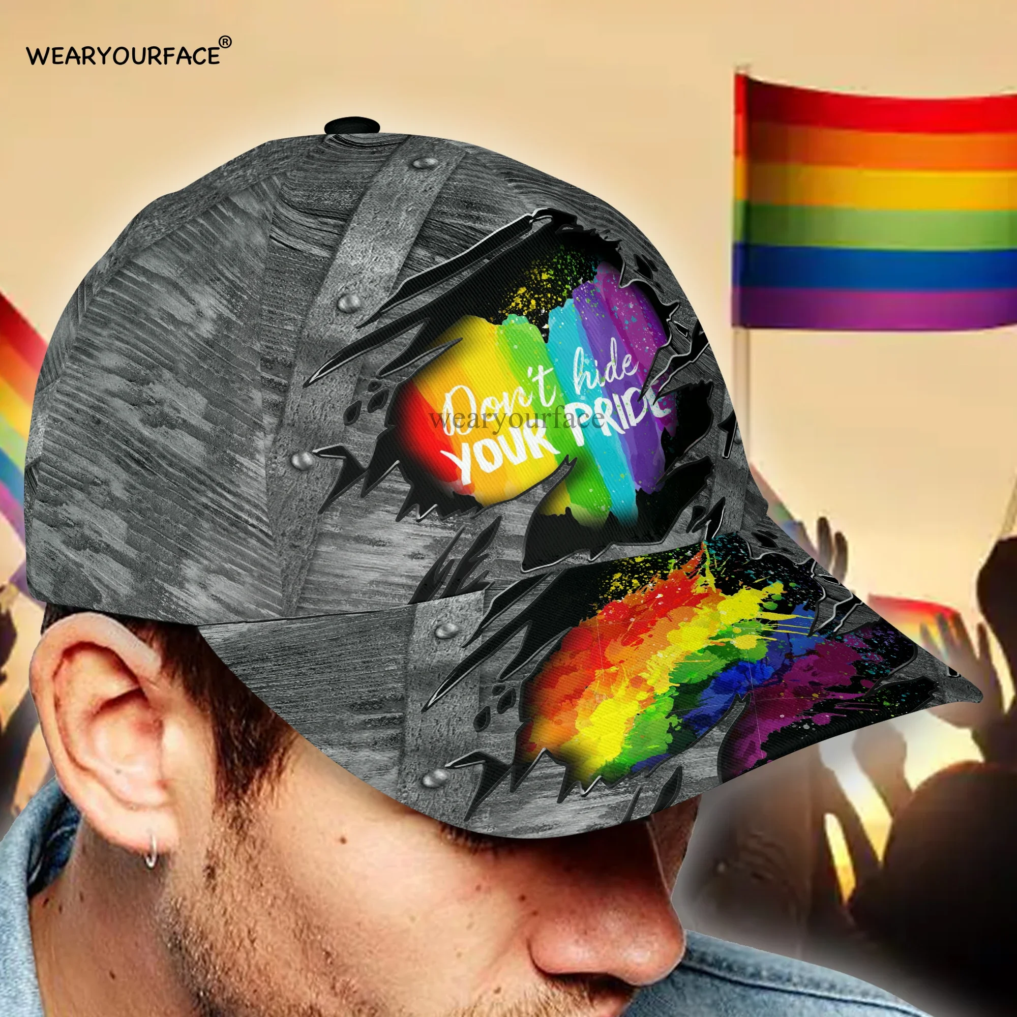 Череп Олень YAOI 3D Snapback Кепка с принтом по всей поверхности Мужчины Женщины