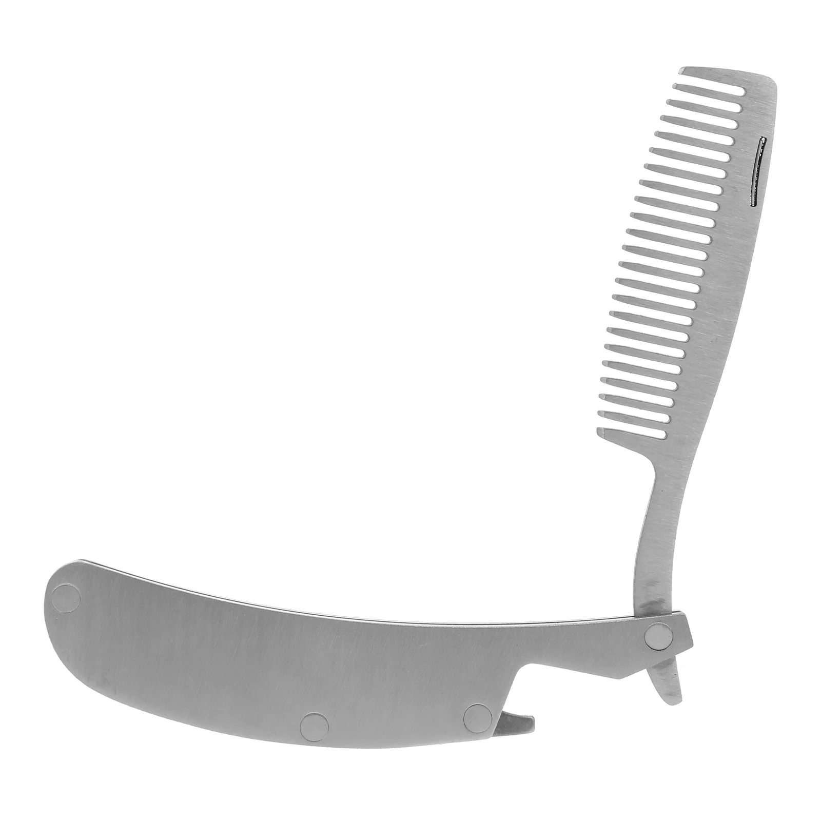 

Comb Hair Mustache Folding Pocket Grooming Styling Beard Anti Static Brush Training Portable Travel Metal Flipper Hairstyling