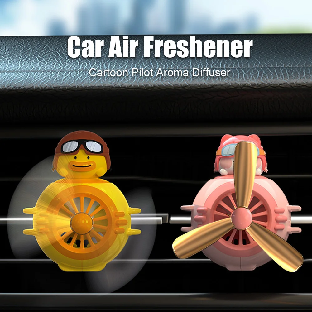 

New Mini Cute Car Air Freshener Auto Interior Accessories Air Outlet Propeller Fragrance Rabbit Perfume Diffuser Car Decoration