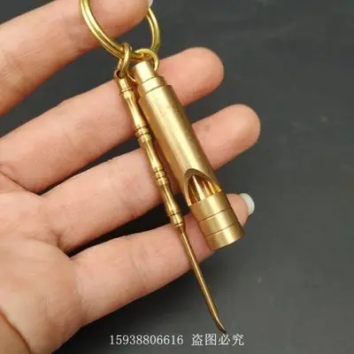 Изысканный имитационный брелок из чистой латуни свисток для ушей |