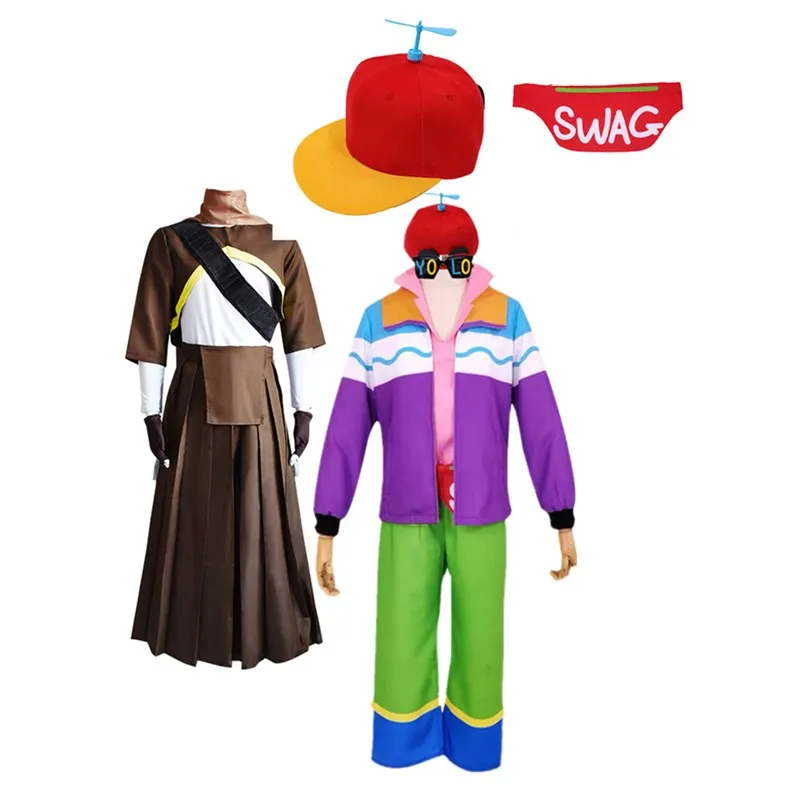 

Костюм для косплея Sans Ink мужской, пальто, жилет, штаны, шляпа, наряды, фантазия, карнавал, вечерние, костюм для костюмированной вечеринки на Хэллоуин