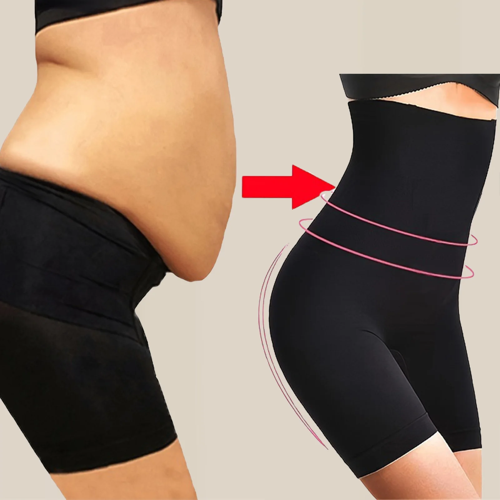 Женские шорты для коррекции фигуры с высокой талией корректирующее белье брюки в