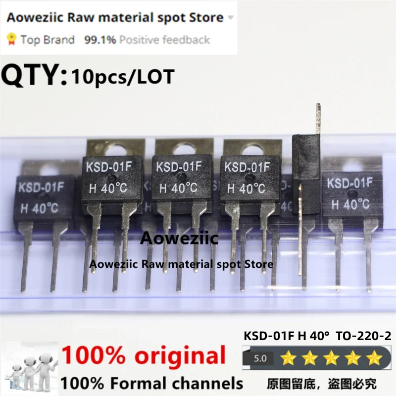 

Aoweziic 100% New Original KSD-01F Normally Open H30 35 40 45 50 65 75 80 95 100 120 140 ° C Temperature Control Switch