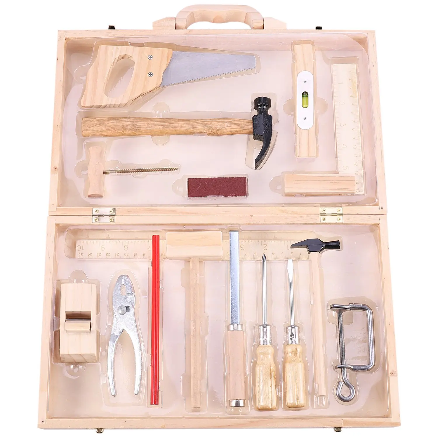 

Child Maintenance Management Toolbox Toy Disassembly Multi-Purpose Carpentry Box Wooden Boy Play House Puzzle Kit