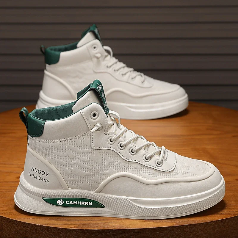 Кожаная мужская обувь для скейтборда повседневные кроссовки модные уличные