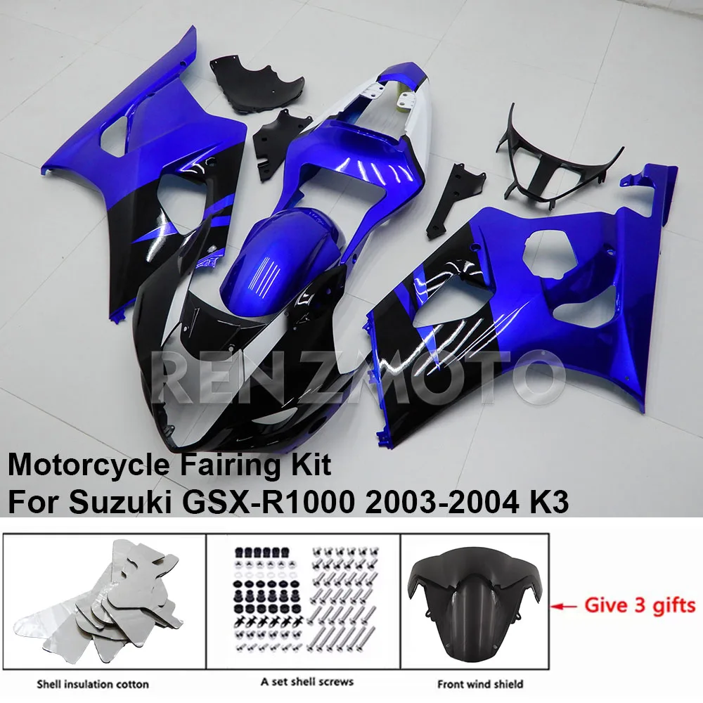 Комплект кузова мотоцикла обтекатель для Suzuki GSX-R1000 2003-2004 K3 K4 GSXR 1000 пластиковая