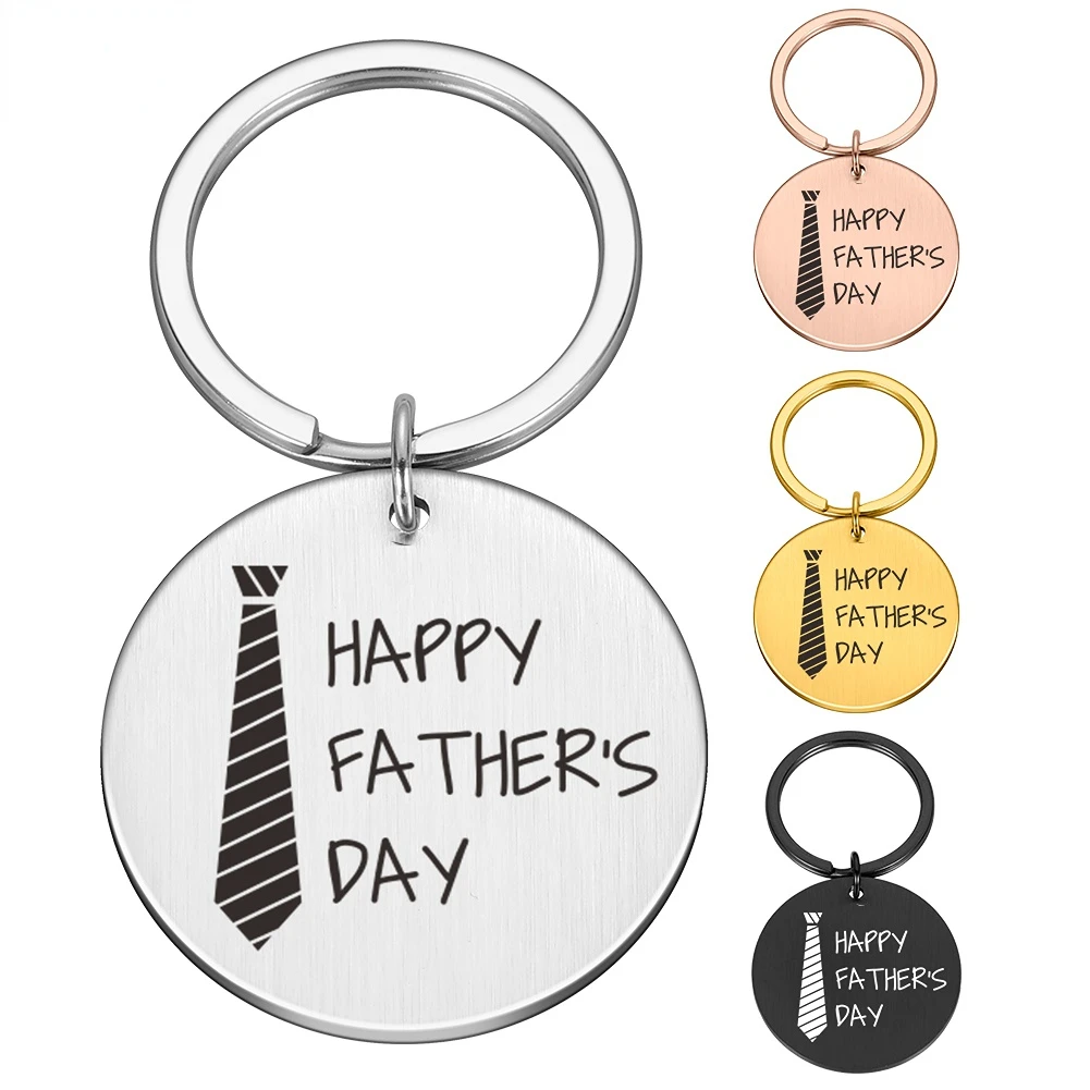 

New Dad Father Gifts Keychain From Daughter Son Fathers Day Birthday Gift for Daddy Thanksgiving Day Jewelry Keychains To Papa