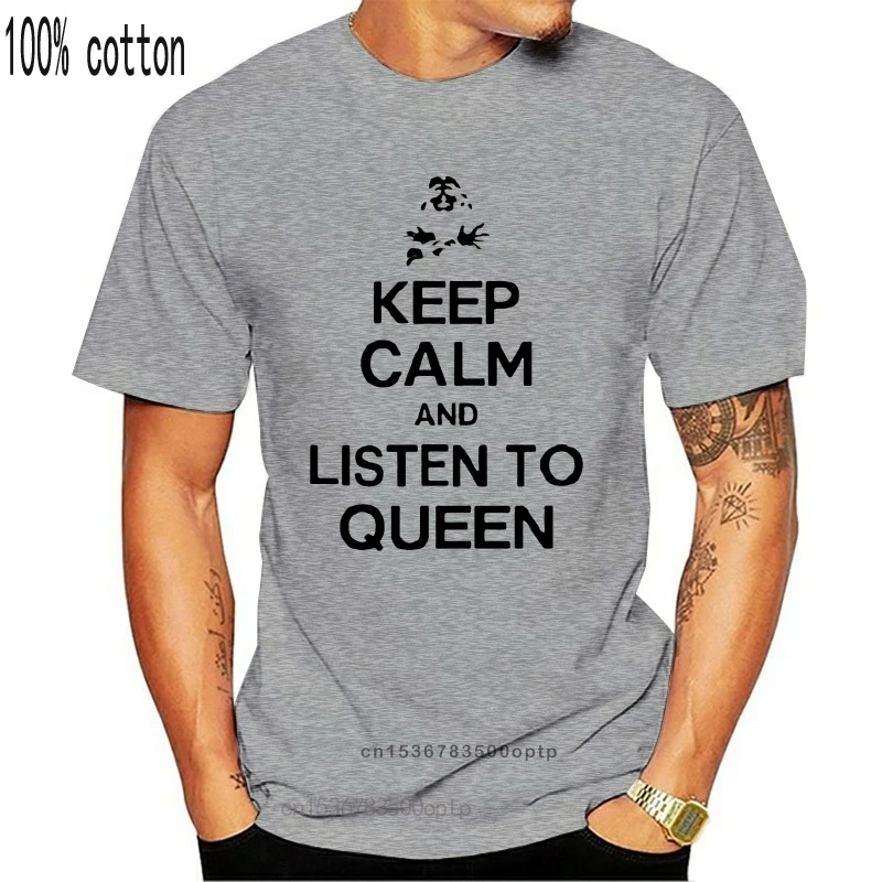 Новая дизайнерская футболка с надписью Keep Calm And слушать Queen Band Мужская хлопковая