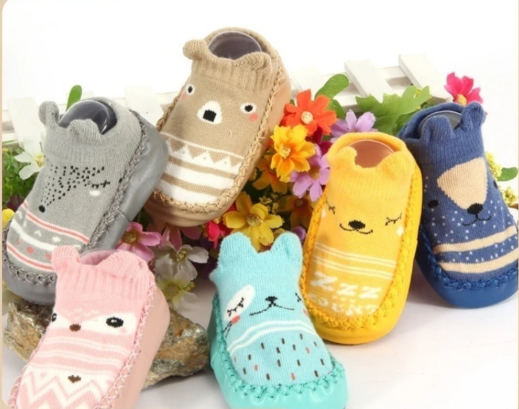 

Baby Floor Shoes Spring and Autumn Baby Shoes and Socks Soft Soles Non-slip Insulation Cold Toddler Shoes Cartoon Floor Socks