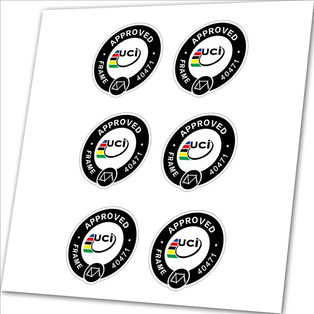 

Наклейки для UCI APPROVED, наклейки на раму шоссейного велосипеда MTB, клейкие наклейки, 6 шт.
