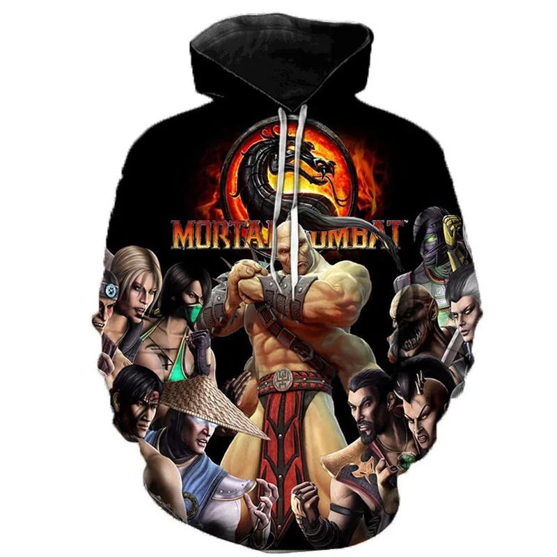 

Толстовка с 3D принтом в стиле игры Mortal Kombat 1V1, мужские и женские личные свитшоты, уличная одежда для косплея, модная повседневная толстовка для подростков, пальто