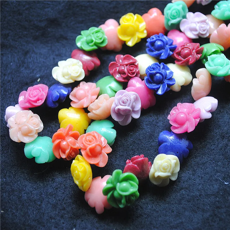 35 шт 15 мм глиняные бусины для цветов разных цветов для женщин DIY аксессуары для изготовления ювелирных изделий Оптовая цена Бесплатная доставка