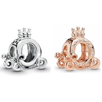 authentic 925 sterling silver moments sweet heart polished crown o carriage charm fit women pandora bracelet necklace jewelry
