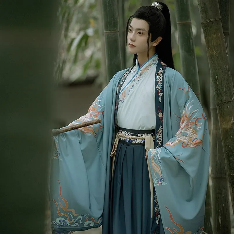 Hanfu Мужская китайская мужская одежда для взрослых Древний Китай Костюм мальчика