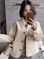 casaco feminino 2021 uk women plus size autumn winter cassic simple wool maxi long coat female robe outerwear manteau femme