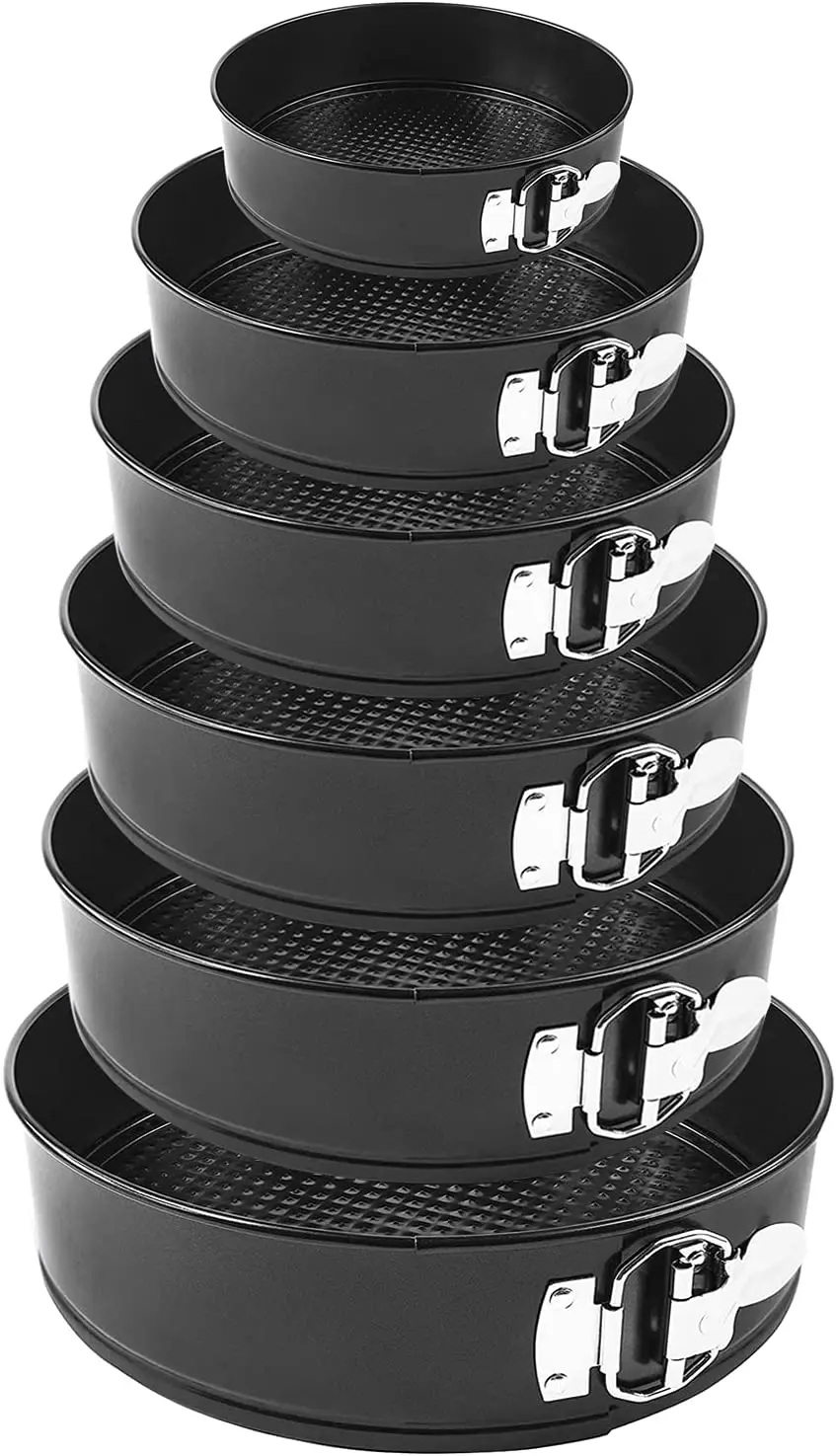

cake tin set nonstick and leakproof 6 pieces 4" 5" 6" 7" 8" 9" cake pan springform cake tin cheesecake pan set with removable bo
