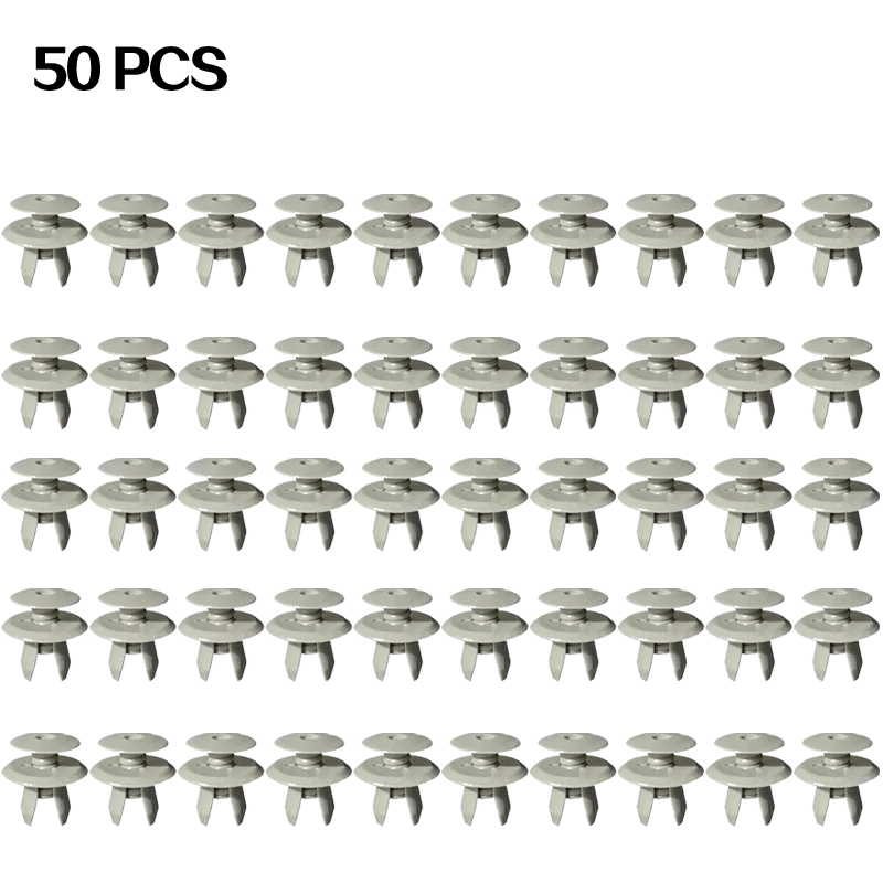 

50 шт., зажимы для автомобильного бампера, внутренняя отделка, фиксатор нажимного типа 701867299 для VW T4 T5 Transporter Eurovan, автомобильные пластиковые заклепки, аксессуар