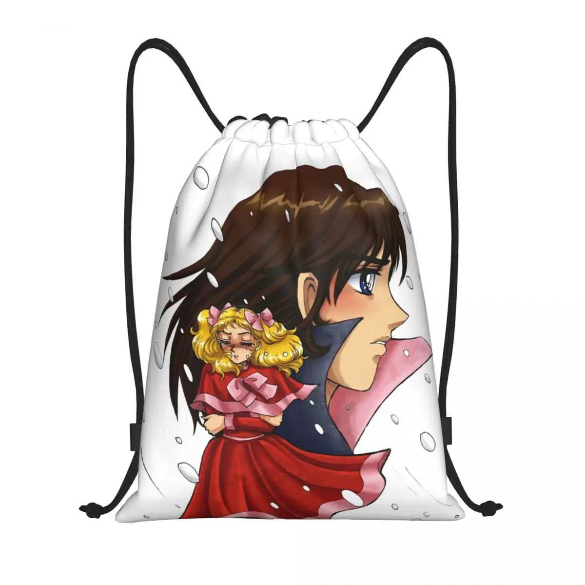 

Custom Manga Candy Candy Drawstring Bags Women Men Lightweight Terry, Snow Sports Gym Storage Backpack