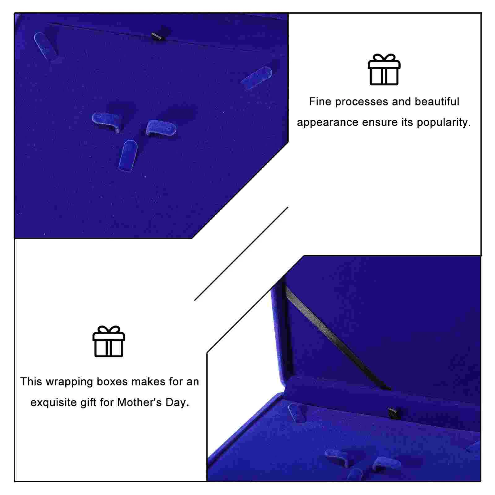 Jewelry Box Case Wedding Necklace Ring Gift Set Flannel Bracelet Holder Display Packaging Earring Pendant Storage Earrings