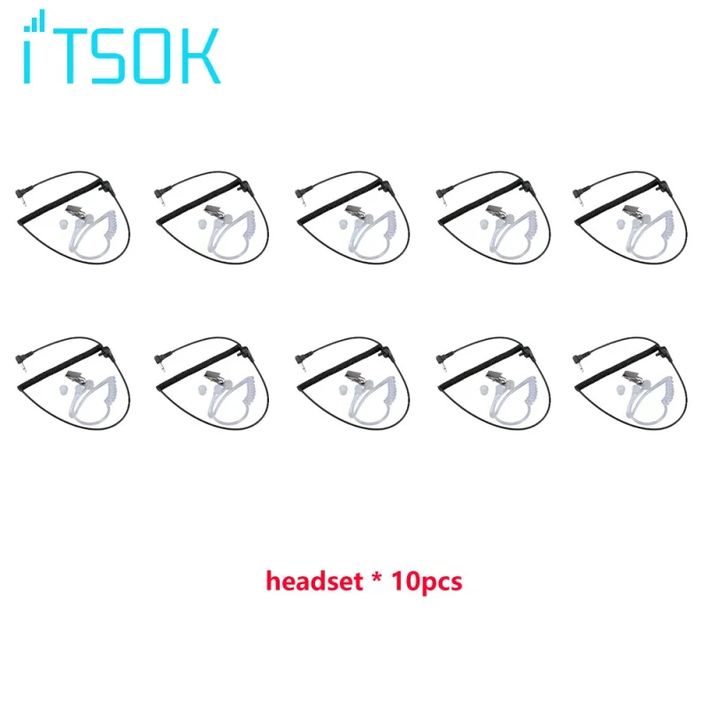 

10pcs Single Listening Air Duct Earphone Mobile Phone Anti Radiation Music Headset 3.5mm