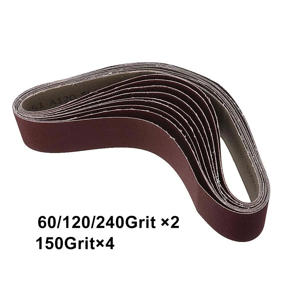 

10pcs Sanding Belts 10pcs 60/120/150/240 Grit Sander Polishing Grinding 60/120/240/150 Grit Sanding Belts