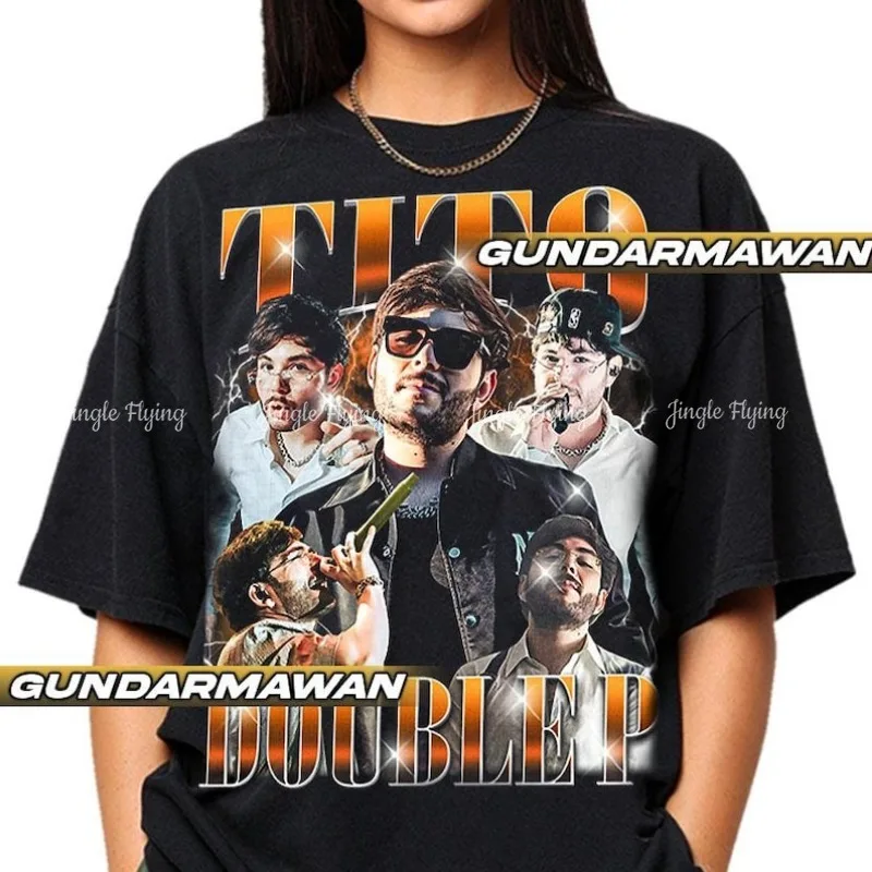 Ограниченная серия Tito Double P винтажная подарочная футболка унисекс для женщин и