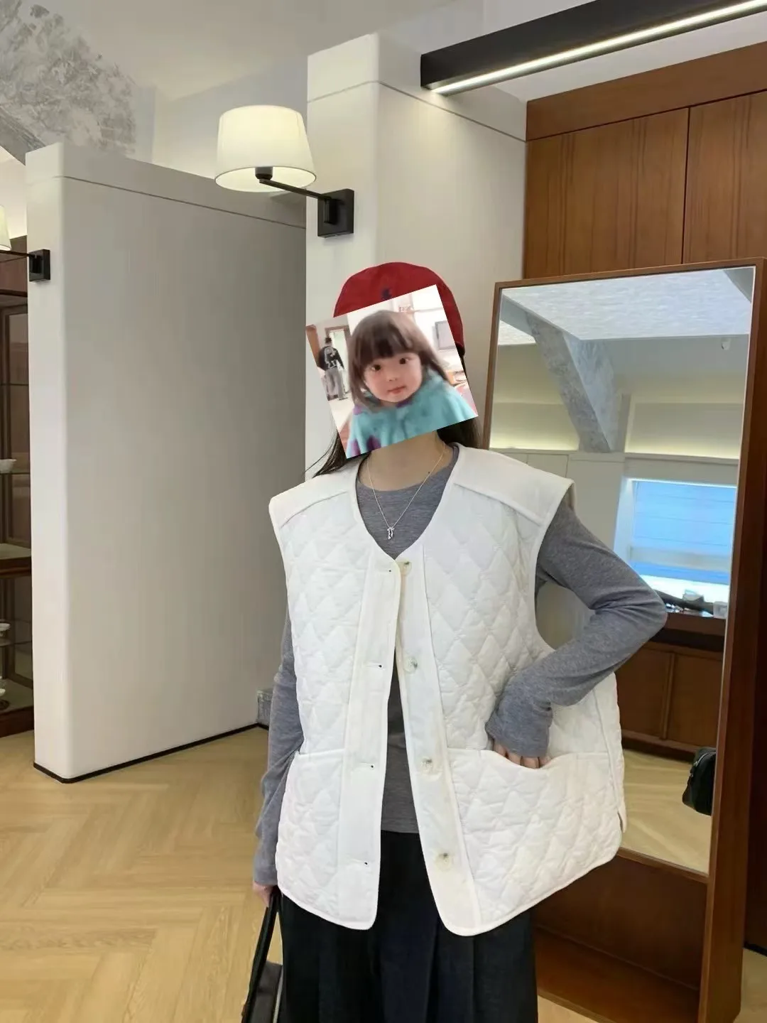 Корейская серия однобортный хлопковый жилет без рукавов с круглым вырезом и