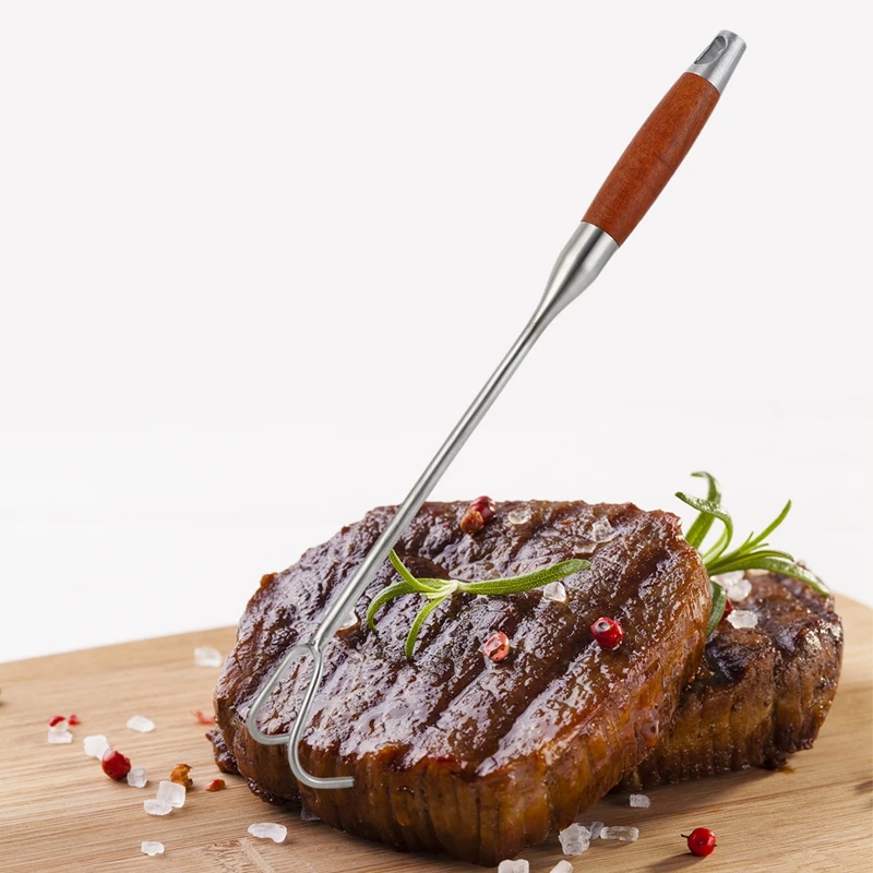 Деревянный крючок для переворачивания свиных отбив S-образный гриль-крючок