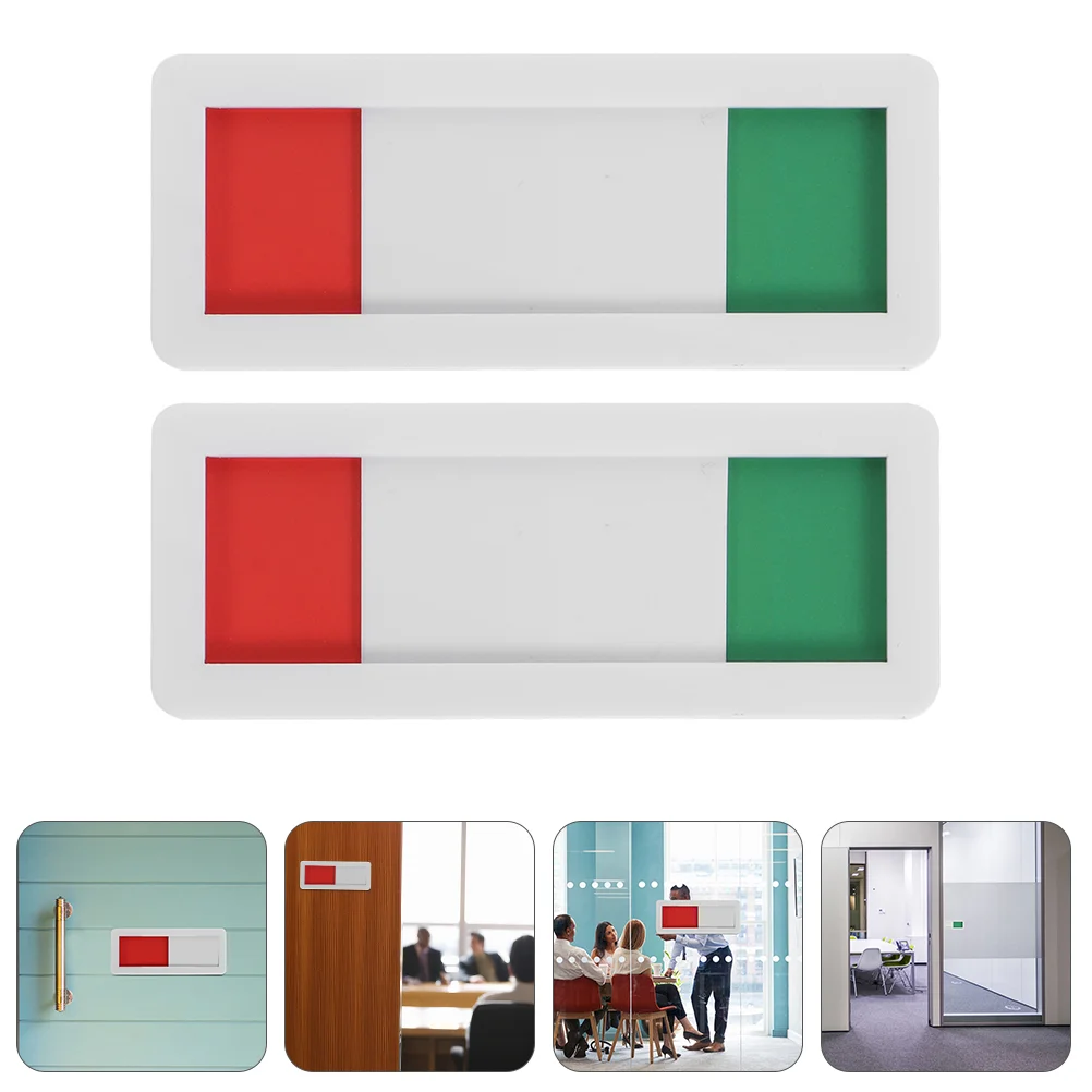 

2 Pcs Creative Signage Do Not Disturb Door Hanger Signs Privacy Signboard Slider Indicator Restroom Conference Acrylic Open