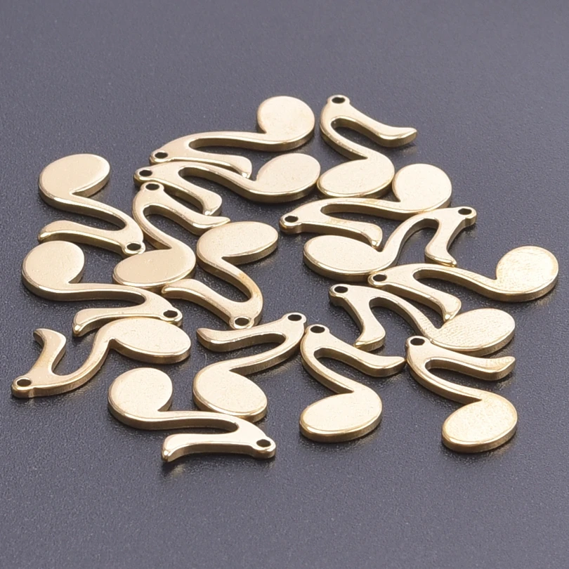 

10PCS Stainless Steel Music Notation Pendant Charm For Jewelry Necklace Bracelet Diy Earing Making Supplies Handmade Materials