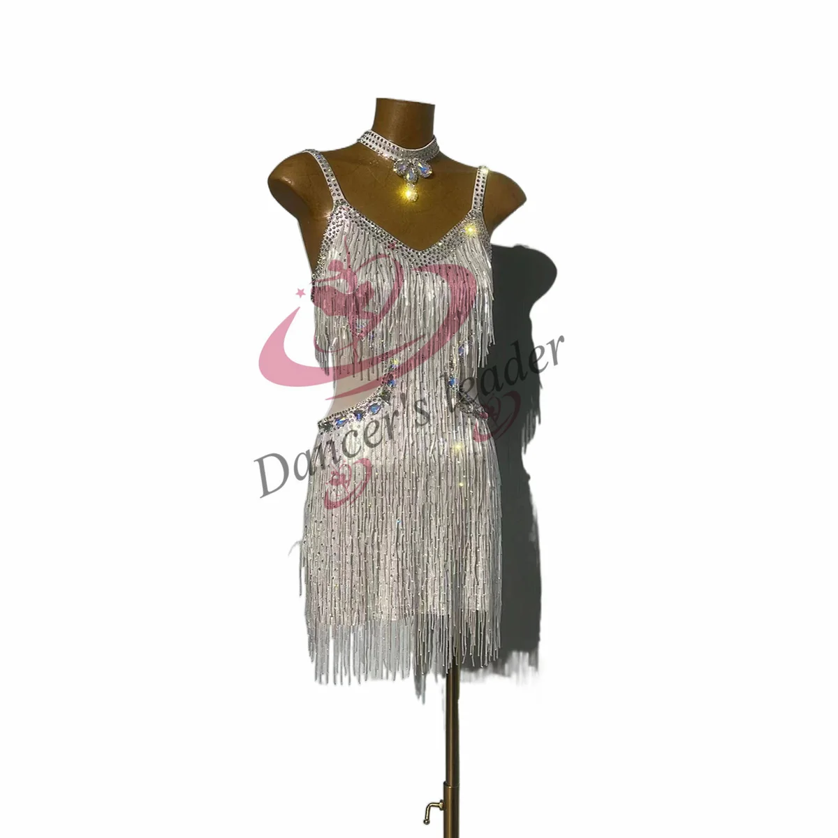 

Женское платье для латиноамериканских танцев, эксклюзивная блестящая юбка с бахромой, профессиональная одежда для сцены ча-танго