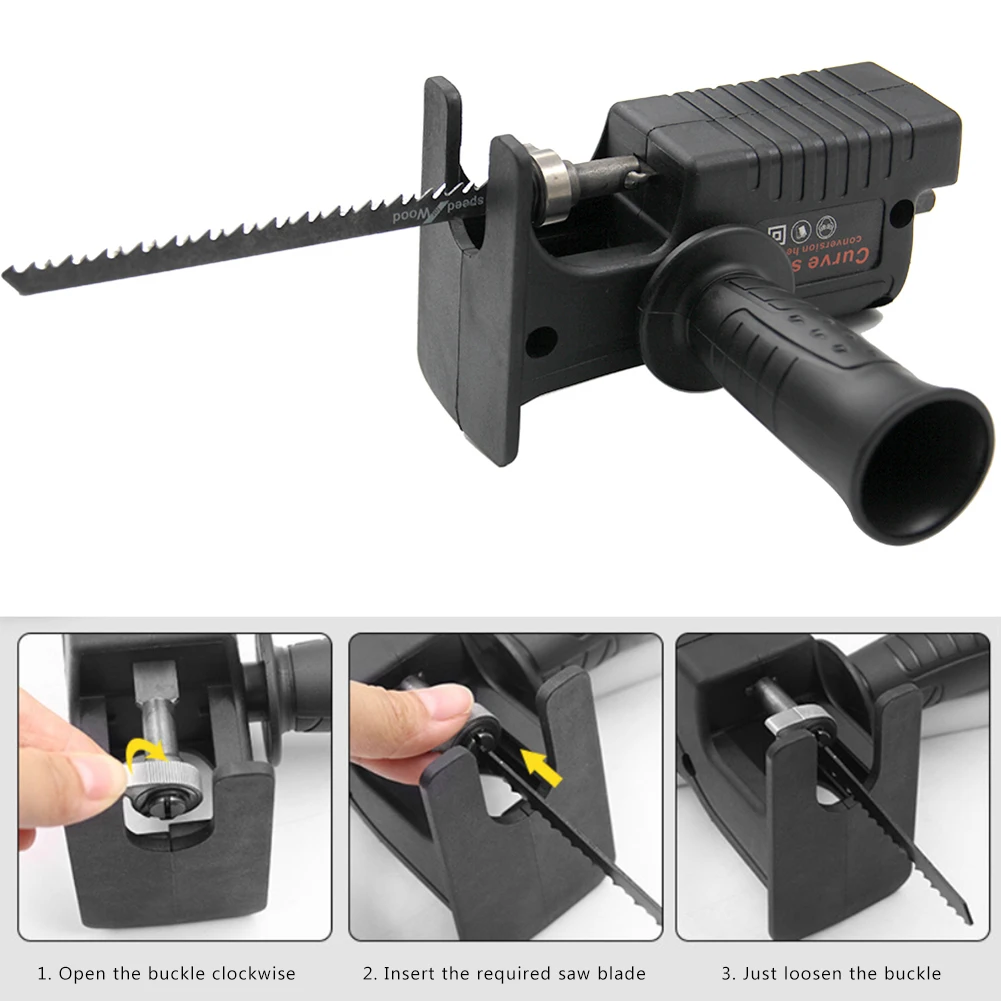 

Portable Reciprocating Saw Adapter Electric Drill To Electric Saw for Wood Metal Cutting Tool with Saw Blade Cutting Tools