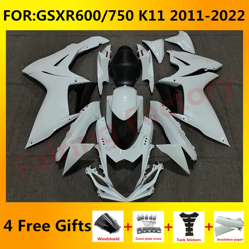 

Fairing kit for GSXR600 750 GSXR 600 GSX-R750 K11 2011 2012 2013 2014 2015 2016 2017 2018 2019 2020 2021 Fairings kits set white