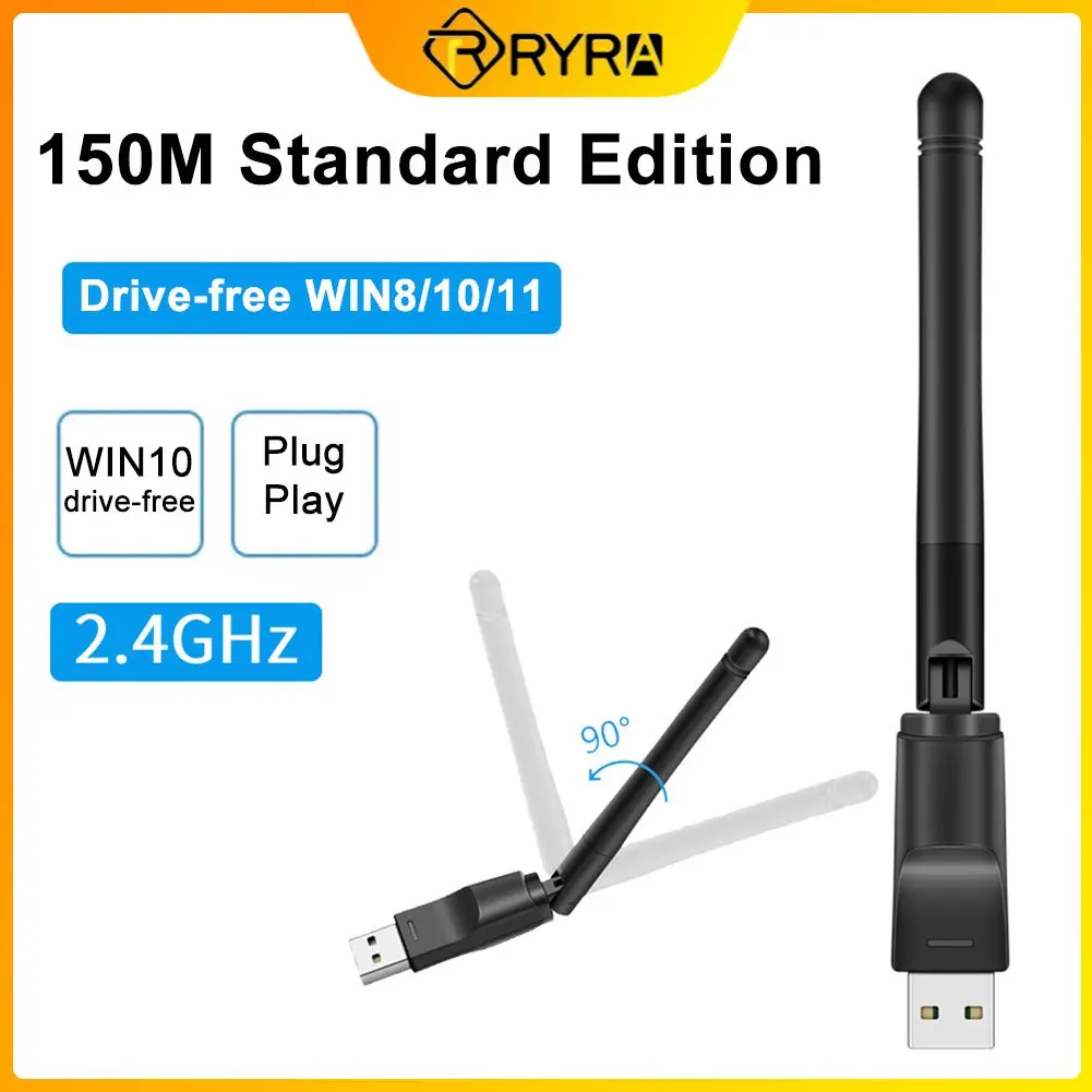

RYRA USB Wifi Adapter 150Mbps 2.4G Antenna USB 802.11n/g/b Ethernet Wi-fi dongle usb lan Wireless Network Card PC wifi receiver